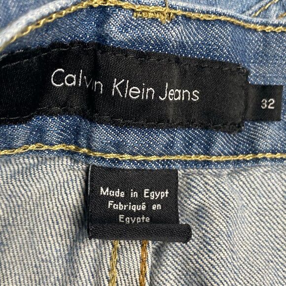 Calvin Klein Jeans Womens Size 32 Low Rise Straight Embroidered 5 Pocket Classic - Picture 2 of 10